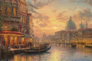 turkish cafe Painting - Venetian Cafe Thomas Kinkade
